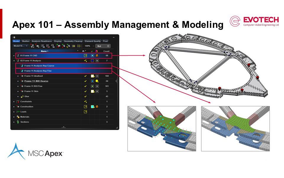 MSC Apex 101 for Aerospace Applications – Assembly Management and Modeling